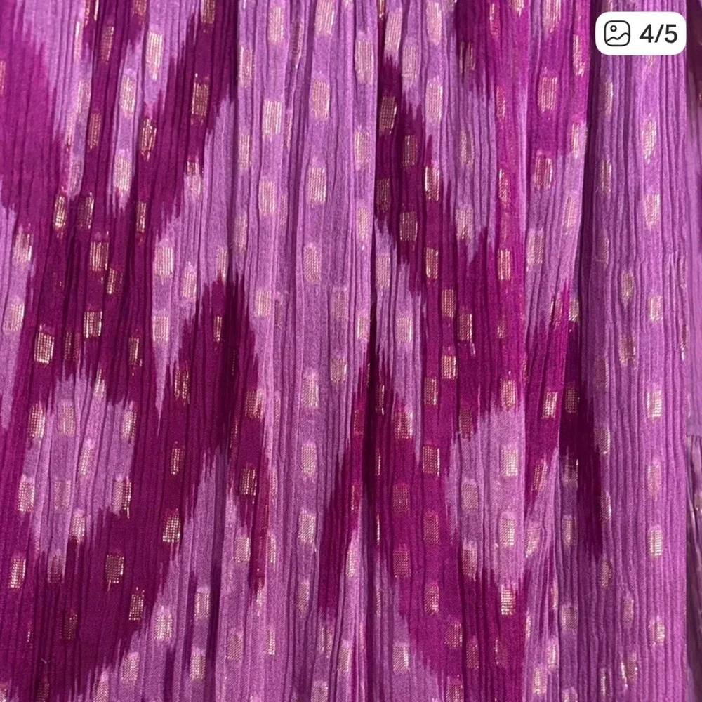 Oliphant Purple Patterned Maxi Dress - Picture 3 of 4